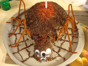 Spider's spider birthday cake, served on Mar. 28, 2009
