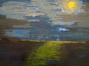 "two ships", watercolor on paper, 12"x18"